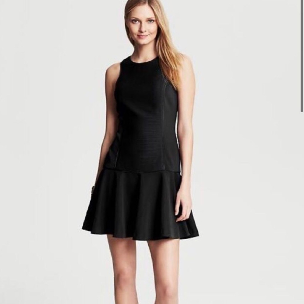 Banana Republic Black Halter Drop Waist Dress